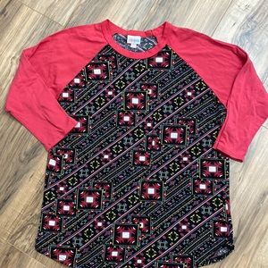 🛍Lularoe tribal 3/4 sleeve tee